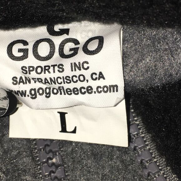 GOGO Sports Men’s Size L Streetwear Piled Fleece Las Vegas Gray Sweater Jacket - Picture 4 of 5
